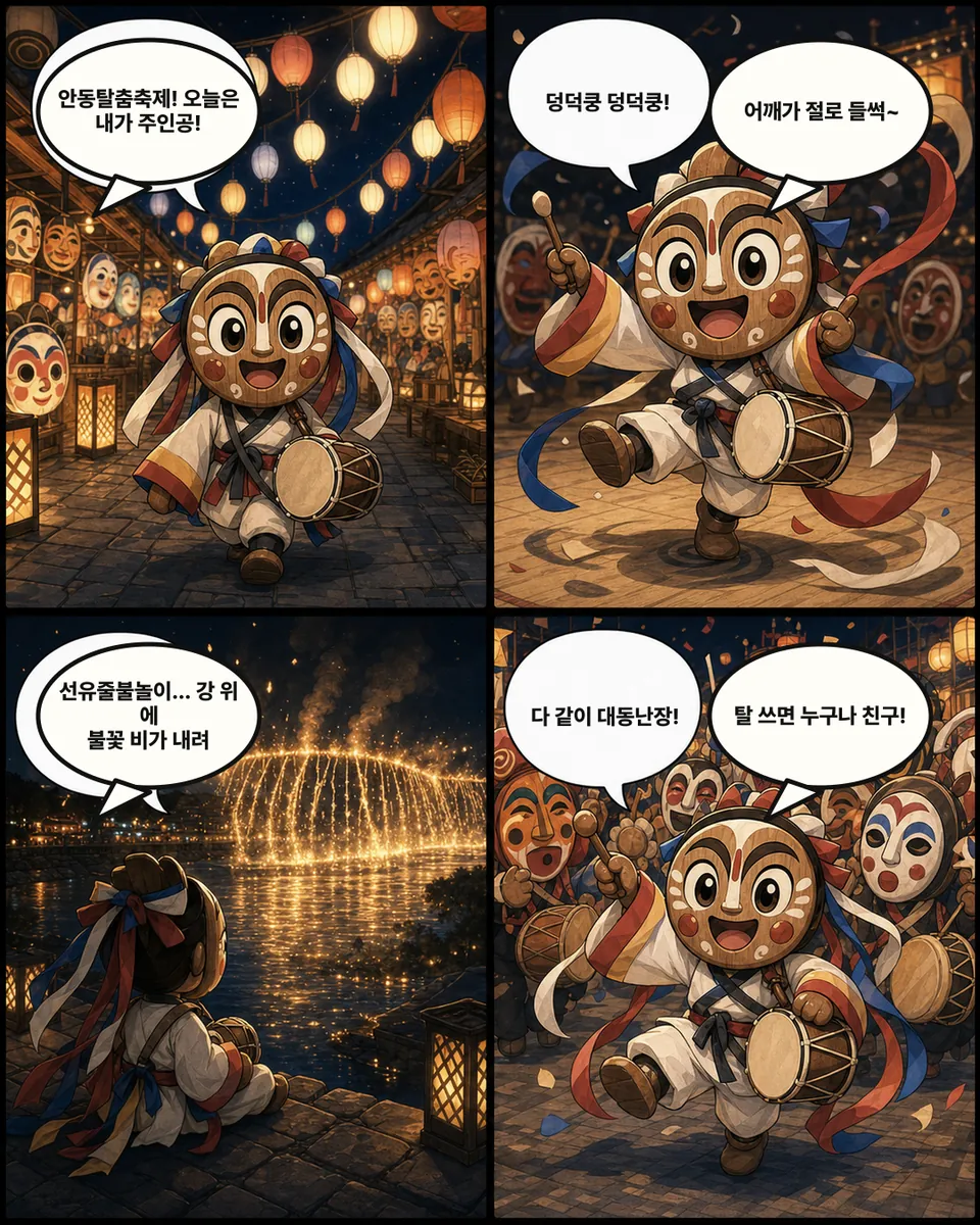 안동국제탈춤페스티벌 네 컷 만화